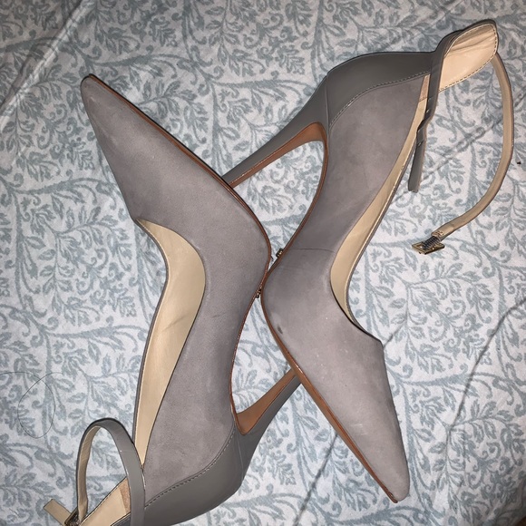 Nwot Schutz Grey Suede Ankle Strap Thaynara Pumps - Picture 5 of 8